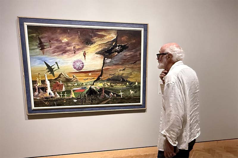 Steven Mayer pondering Franz Radziwell painting